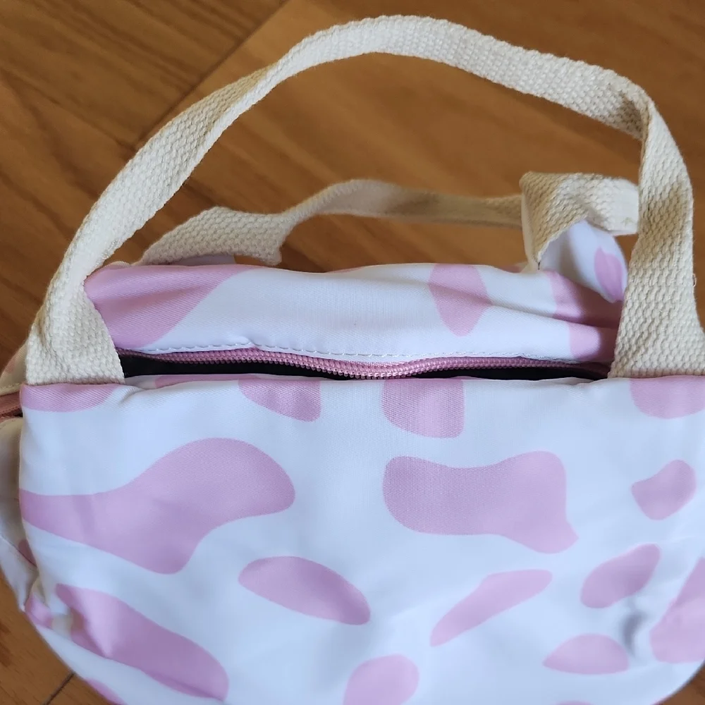 NWOT Chic Pink and White Kids Backpack Set With Insulated Lunch Bag, Pencil Case